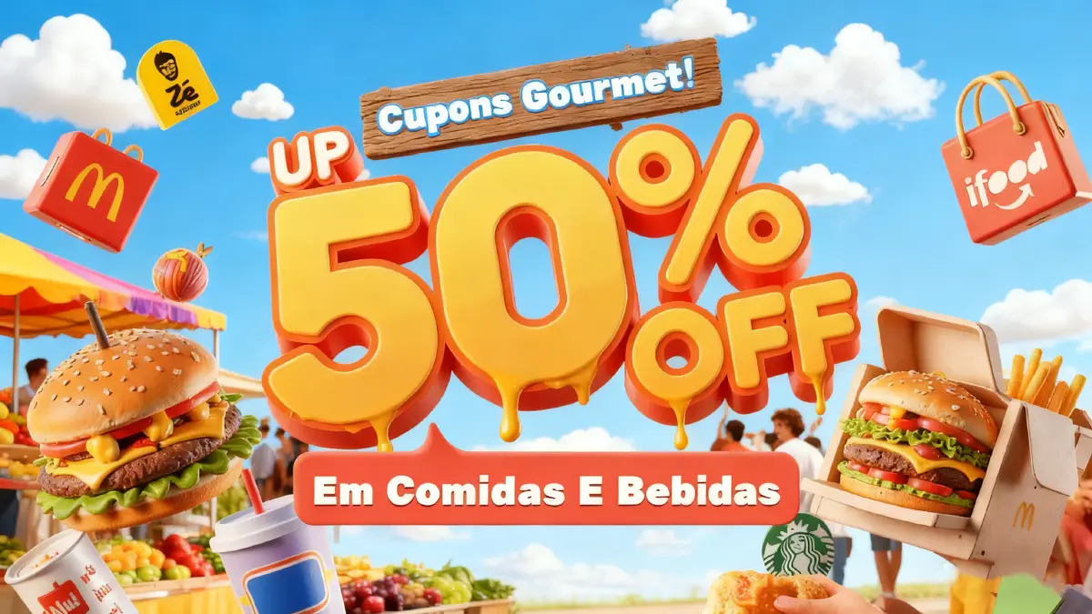🍔 Cupons Gourmet: Até 50% OFF em Comidas e Bebidas!